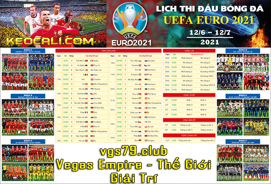 Lịch thi đấu Euro 2021 hôm nay – Cập nhật lịch phát sóng trực tiếp bóng đá Euro